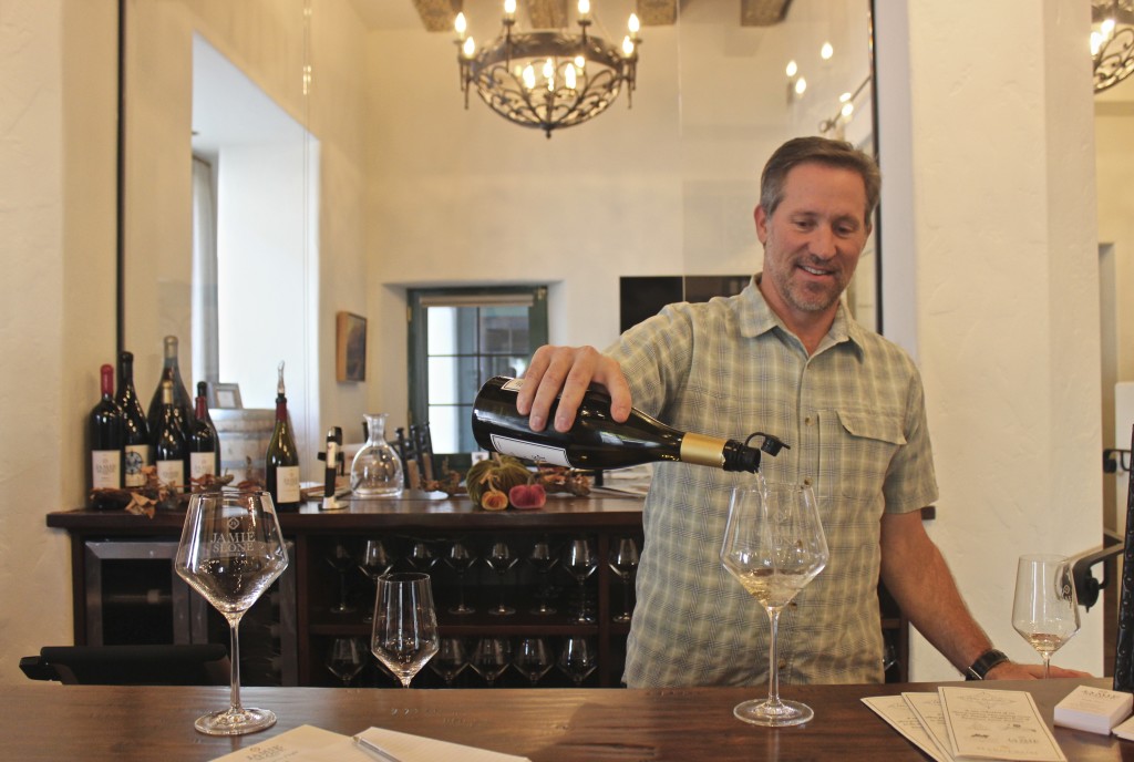 Jamie Slone pouring his wine | Wander & Wine