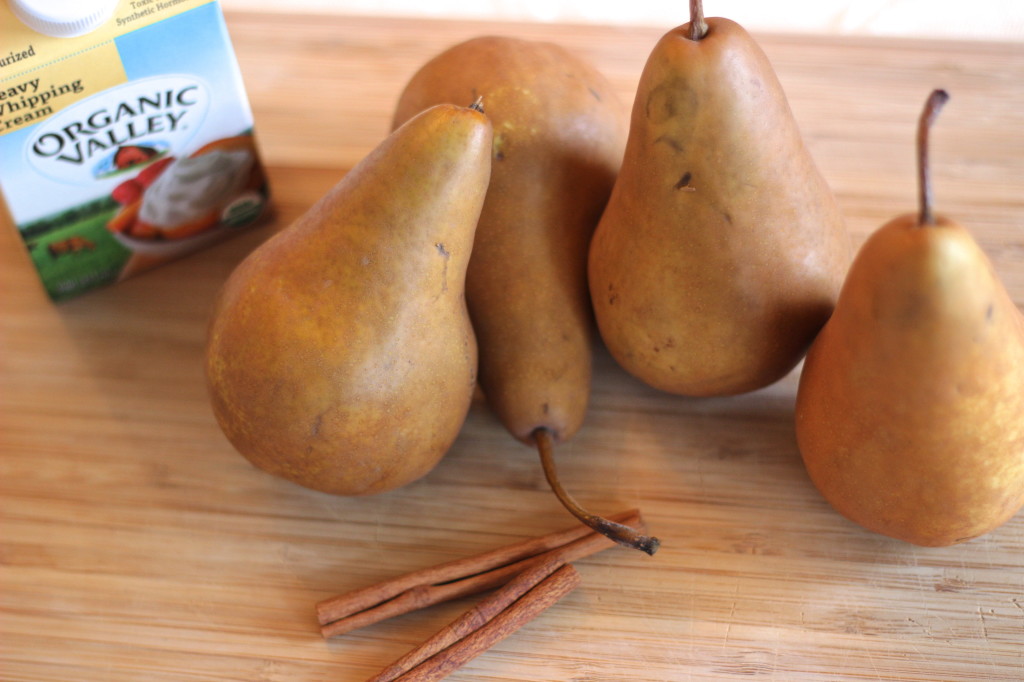 Cinnamon-Poached Pears with Caramel Sauce - the perfect Valentine's Day dessert | Wander & Wine