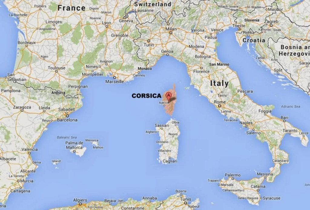 Map of Corsica